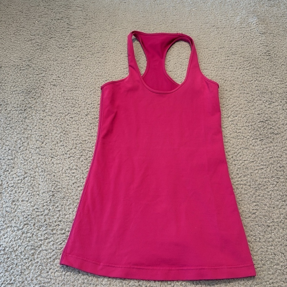 Lululemon Athletica Hot Pink Racerback Tank Top Women's Size 4 - Picture 2 of 4